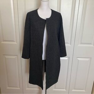 Eileen Fisher Dark Gray Open-Front Coat Size XS